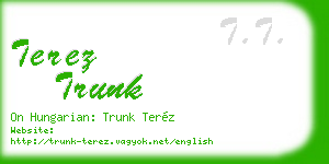 terez trunk business card